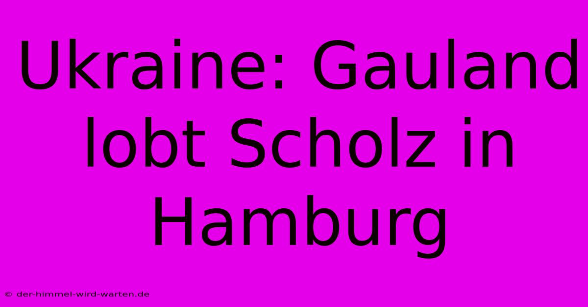 Ukraine: Gauland Lobt Scholz In Hamburg