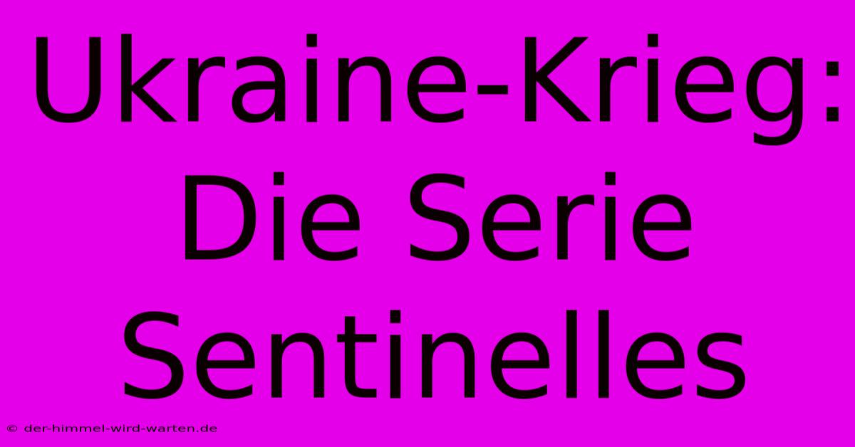 Ukraine-Krieg: Die Serie Sentinelles