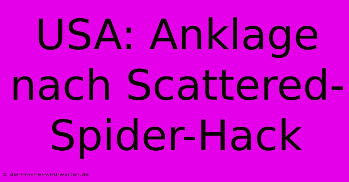 USA: Anklage Nach Scattered-Spider-Hack