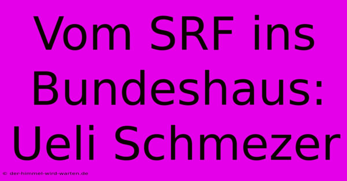 Vom SRF Ins Bundeshaus: Ueli Schmezer