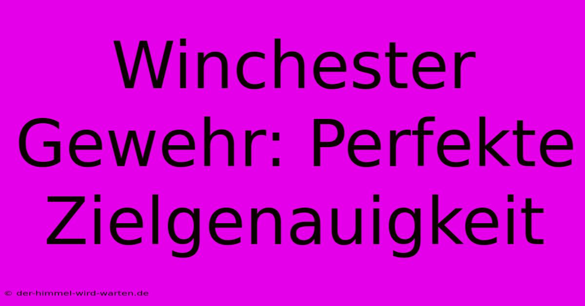 Winchester Gewehr: Perfekte Zielgenauigkeit