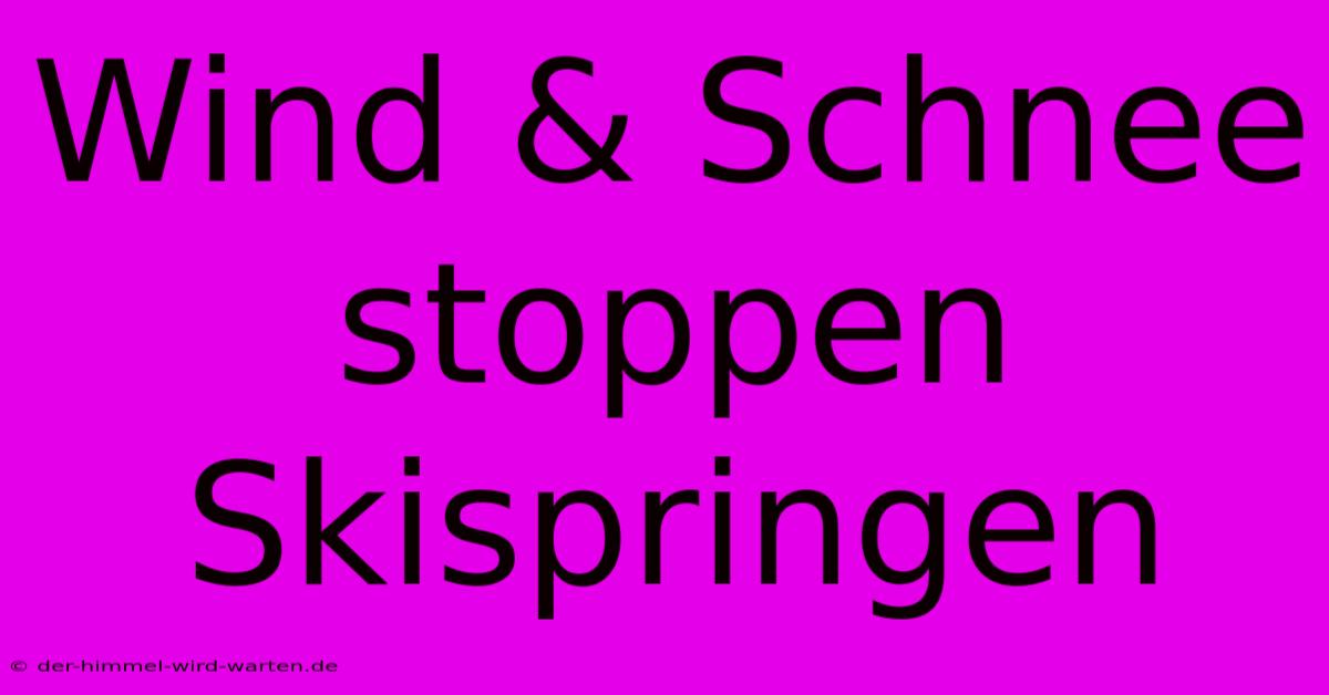 Wind & Schnee Stoppen Skispringen