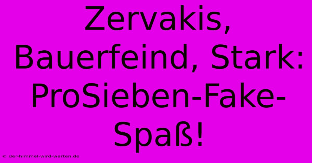 Zervakis, Bauerfeind, Stark: ProSieben-Fake-Spaß!