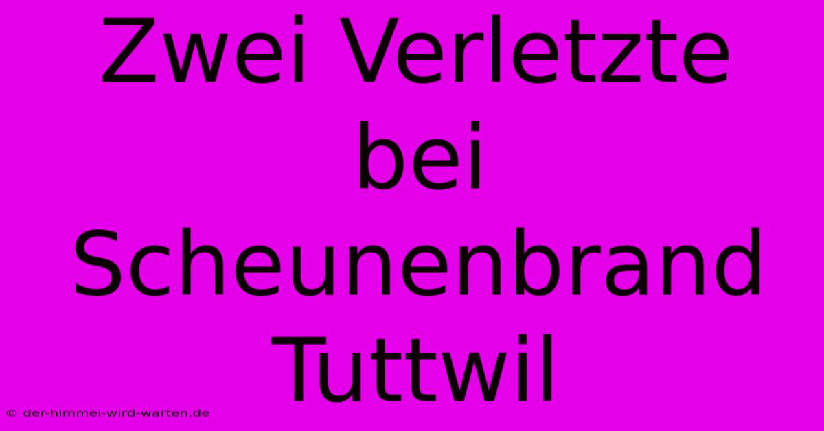 Zwei Verletzte Bei Scheunenbrand Tuttwil