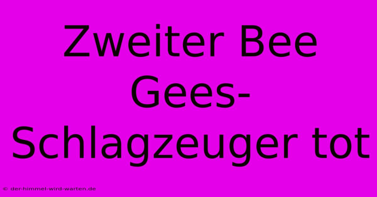 Zweiter Bee Gees-Schlagzeuger Tot